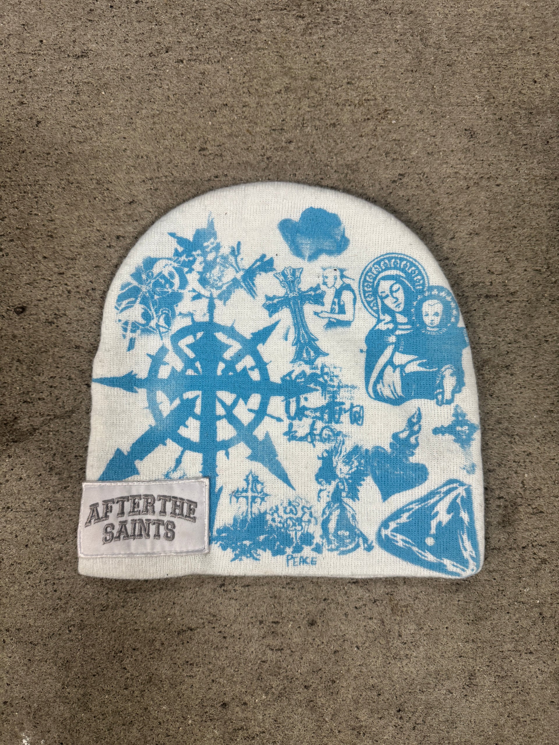 Salvation White&Blue Beanie
