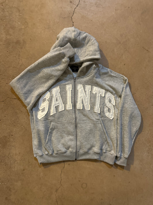 LIGHT GREY “SAINTS” HOODIE