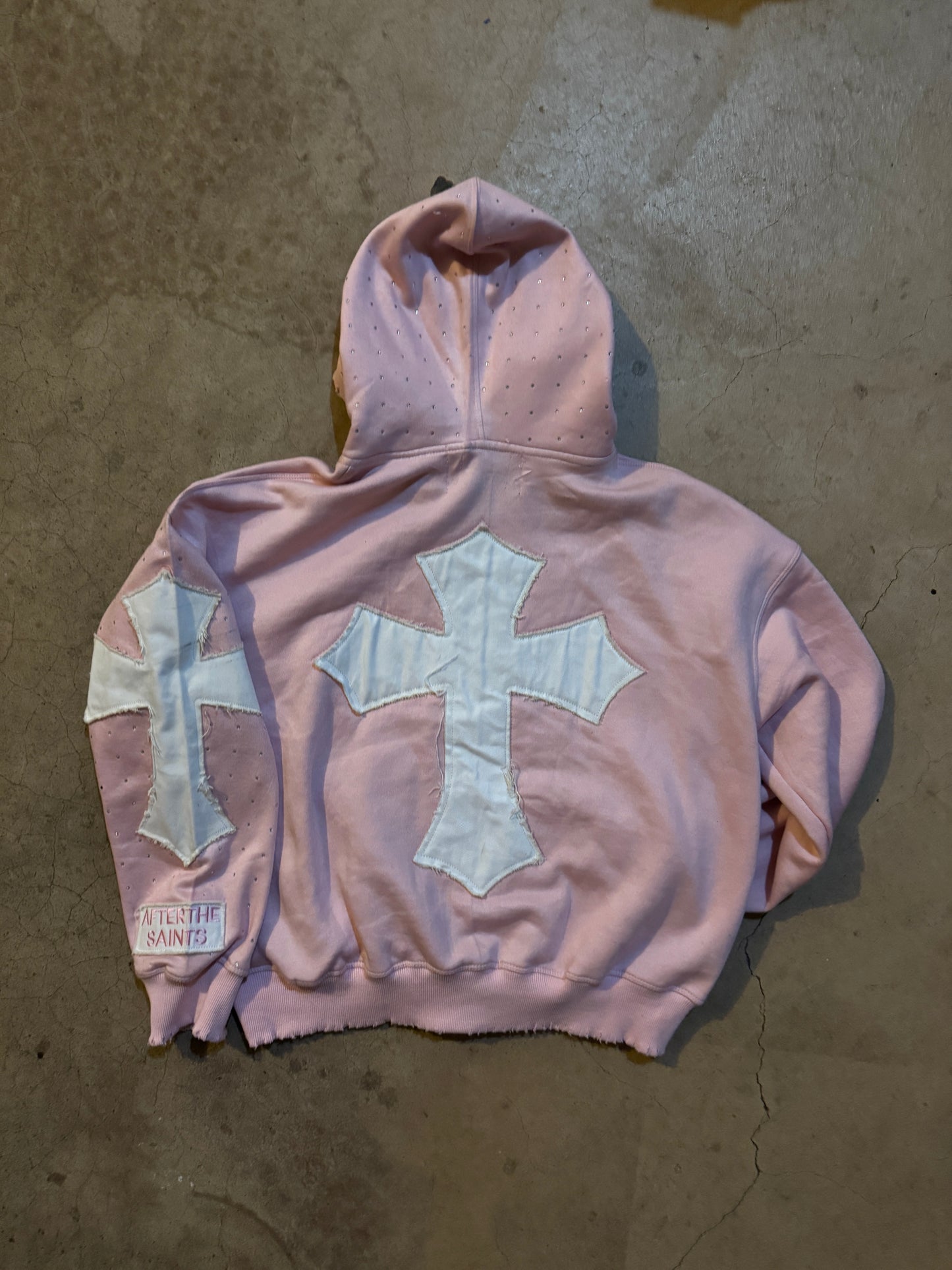 PATCHWORK PINK SAINTS ZIP UP