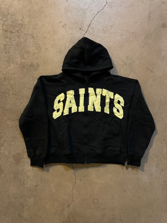 BLACK “SAINTS” HOODIE