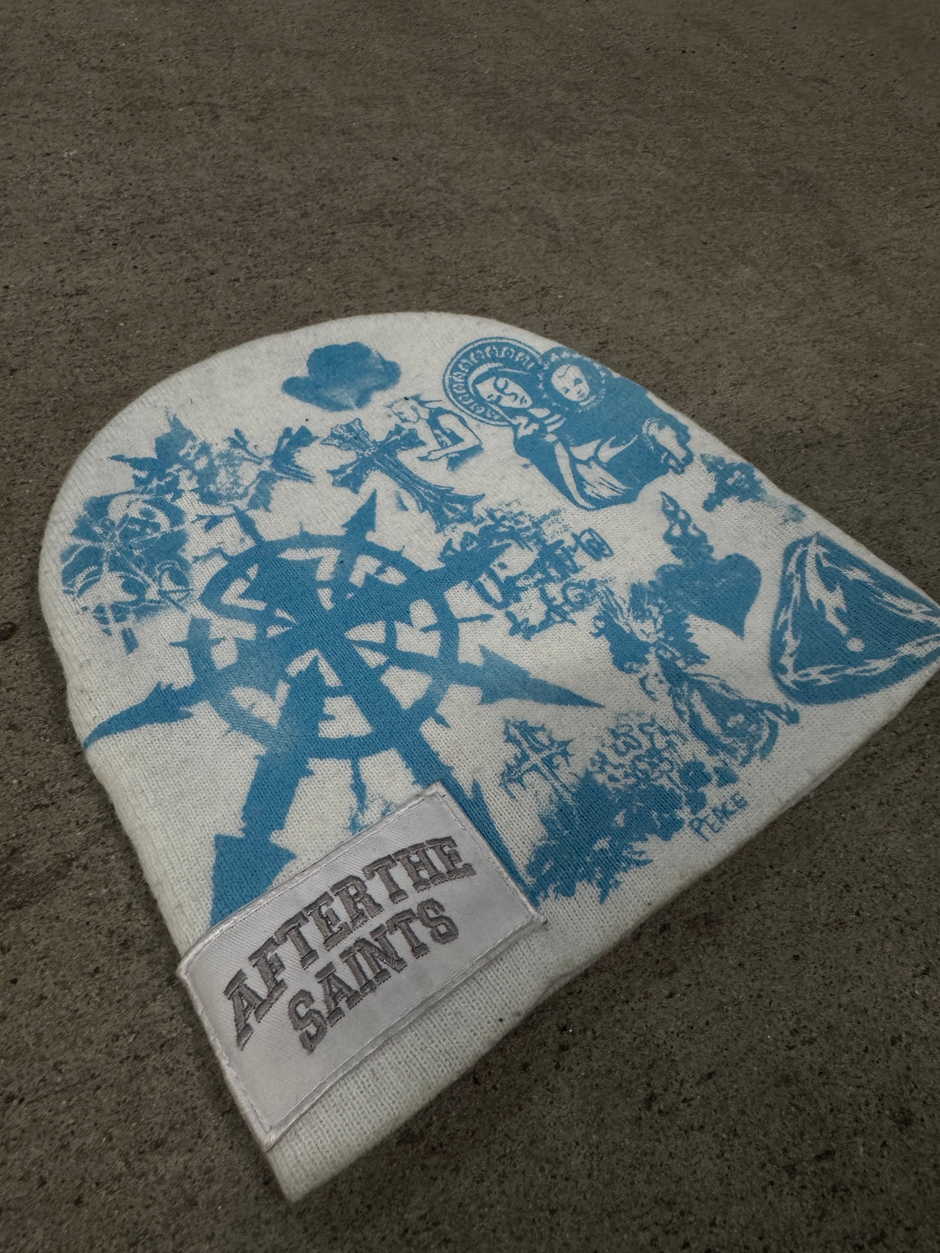 Salvation White&Blue Beanie