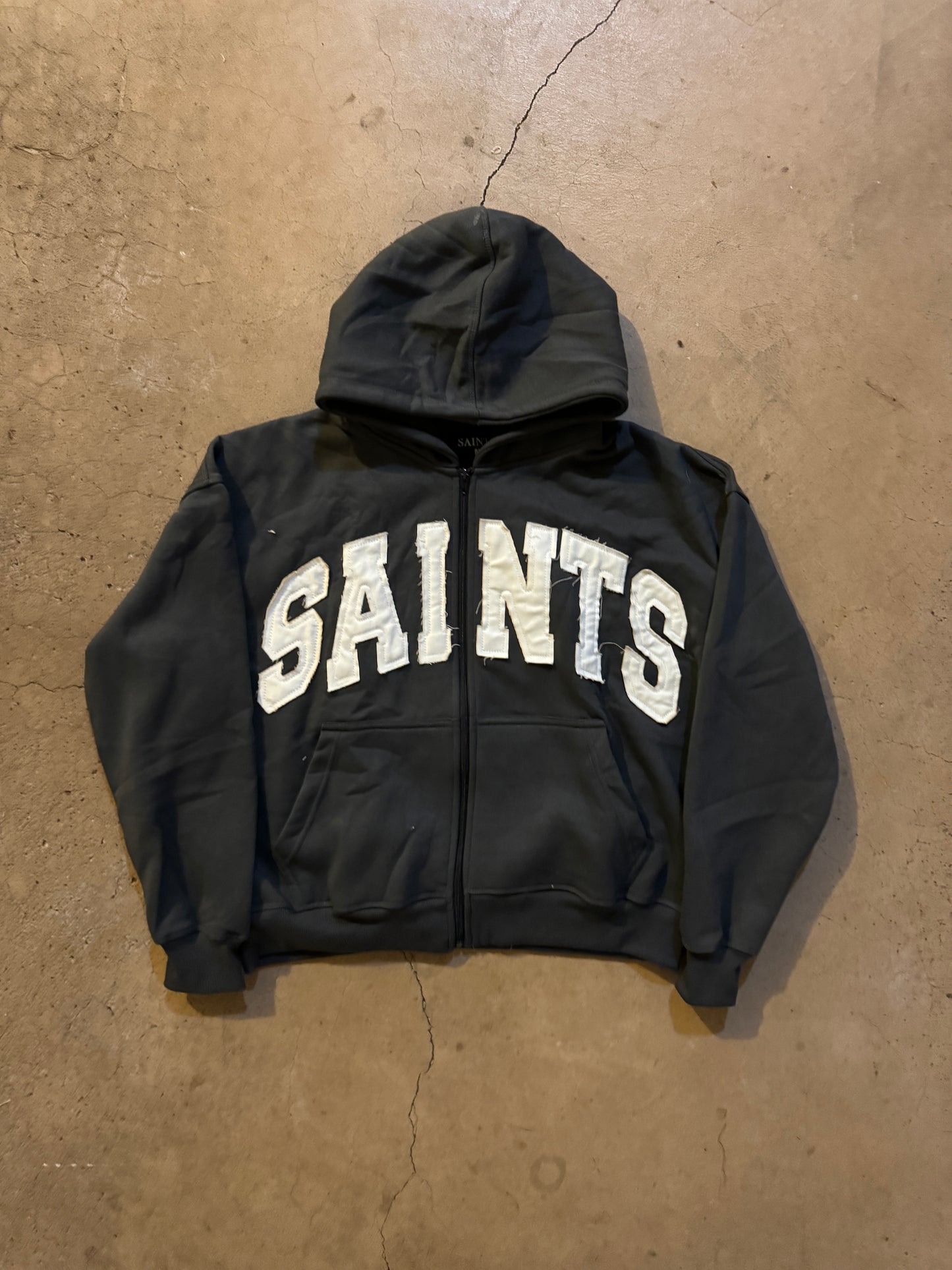 DARK GREY “SAINTS” ZIP UP